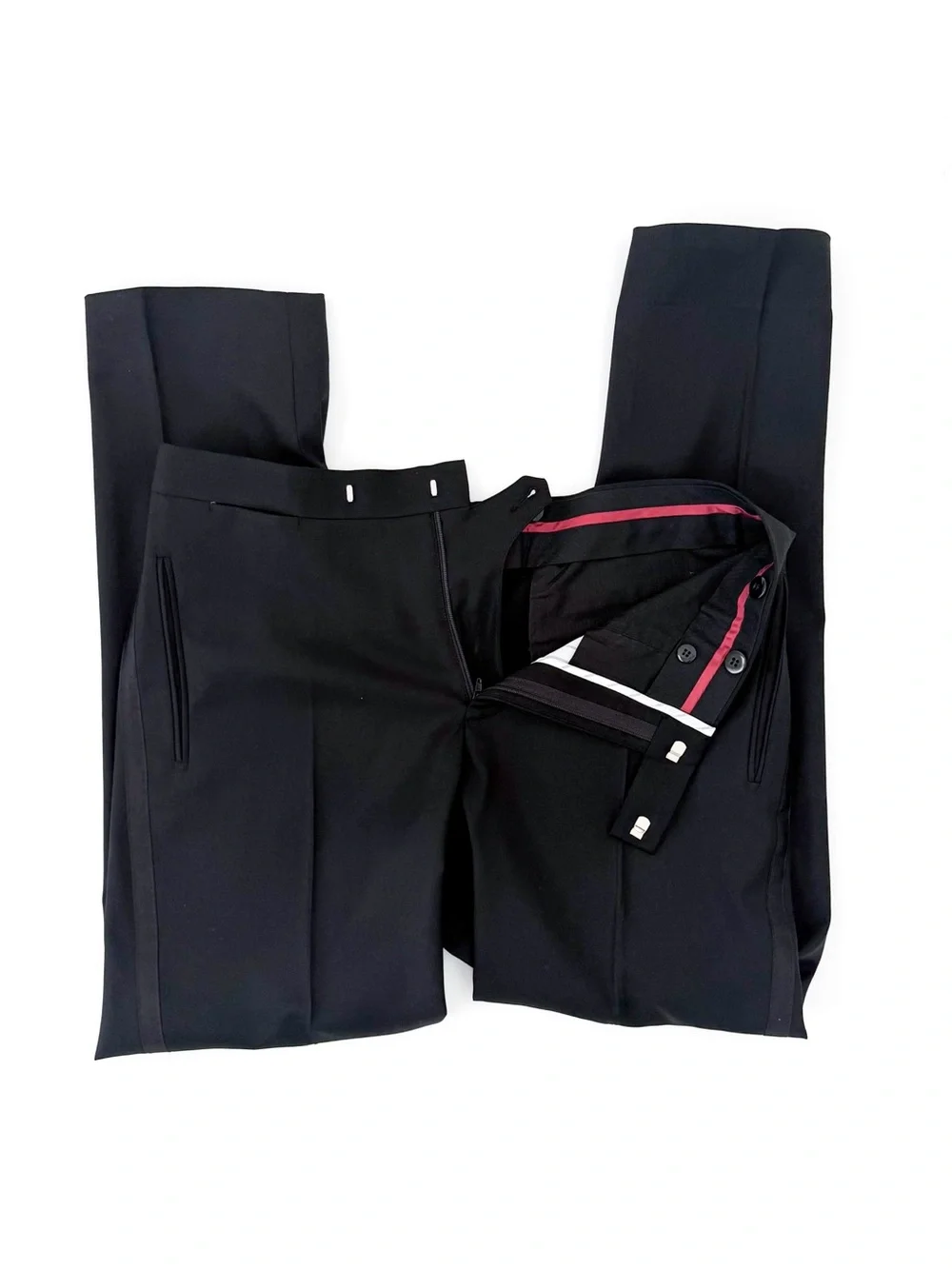 Suitsupply New Verona Men's Black Satin Lapel Tuxedo Suit Jacket Pants 38R